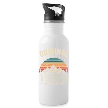 Juli 1985 – Legende der Gipfel und Berge - Trinkflasche mit integriertem Trinkhalm - Weiß - Rechts