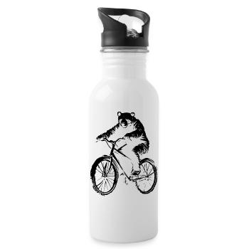 Bicycle Bear - Water bottle with straw - white - Right