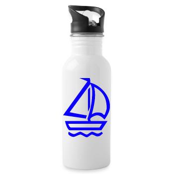 Voile - Gourde avec paille intégrée - blanc - Droite