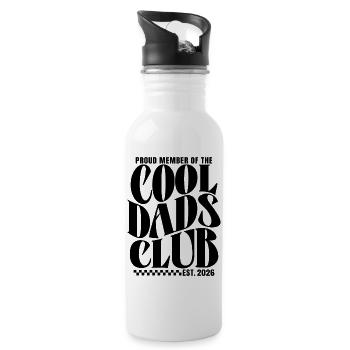 Cool Dads Club - Dad-to-be 2026 Gift - Water bottle with straw - white - Right