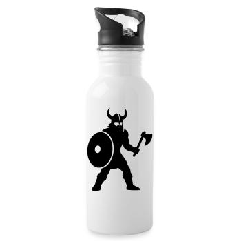 Viking - Water bottle with straw - white - Right