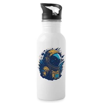 Star Astronaut in Orbit - Water bottle with straw - white - Right