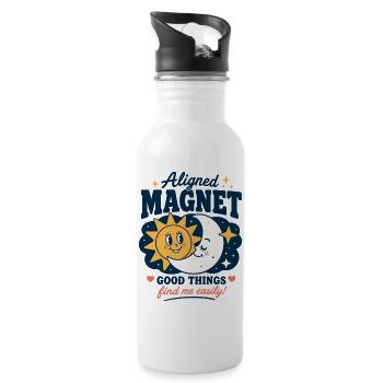 Aligned Magnet Good Things Design - Trinkflasche mit integriertem Trinkhalm - Weiß - Rechts