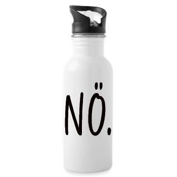 Nope statement just no nope - Water bottle with straw - white - Right