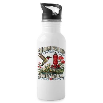 HUMMINGBIRD PATIO WATCH - Trinkflasche mit integriertem Trinkhalm - Weiß - Rechts