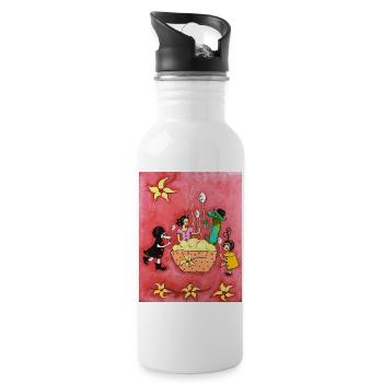 Vanilla pudding - Water bottle with straw - white - Right
