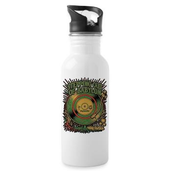 Dub Reggae Dreamer - Trinkflasche mit integriertem Trinkhalm - Weiß - Rechts