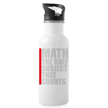 Les mathématiques La seule matière qui compte Nerd Mathe Logo - Gourde avec paille intégrée - blanc - Droite