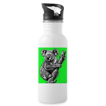 Koala - Gourde avec paille intégrée - blanc - Droite