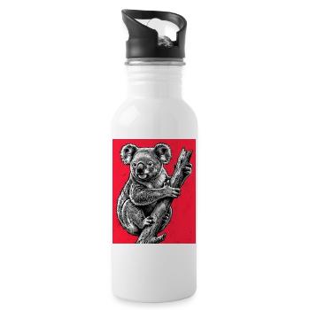 Koala - Trinkflasche mit integriertem Trinkhalm - Weiß - Rechts