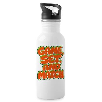 Set de jeu : maillot de tennis de match, style terre battue - Gourde avec paille intégrée - blanc - Droite