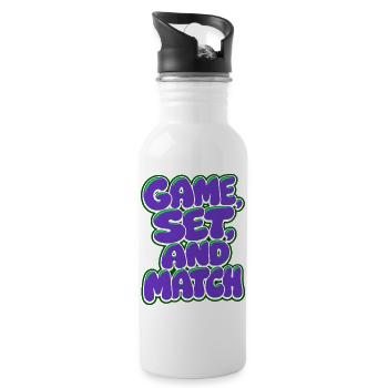 Ensemble de jeu Maillot de tennis de match, style tennis sur gazon - Gourde avec paille intégrée - blanc - Droite