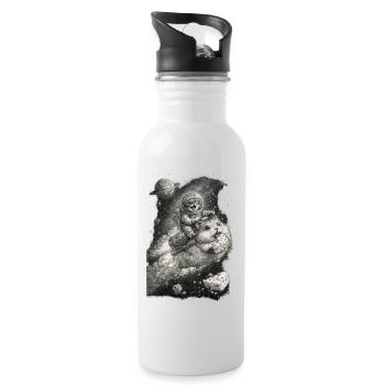 Cat’s Cheese-Powered Space Adventure - Water bottle with straw - white - Right