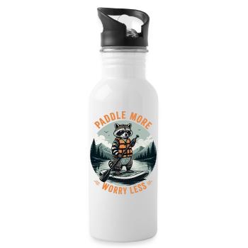 Raccoons SUP Paddleboard Board Stand Up Paddle - Gourde avec paille intégrée - blanc - Droite