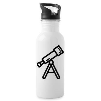 Teleskop - Trinkflasche mit integriertem Trinkhalm - Weiß - Rechts