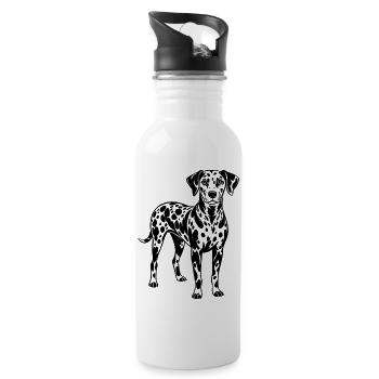 Dalmatien - Gourde avec paille intégrée - blanc - Droite
