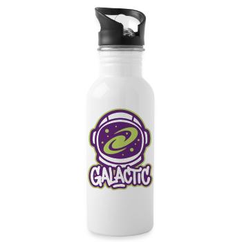 Galactic Astronaut Logo - Water bottle with straw - white - Right