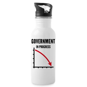 Government In Progress (Government Policy / POS2C) - Water bottle with straw - white - Right