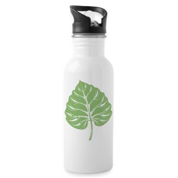Taro Leaf - Water bottle with straw - white - Right