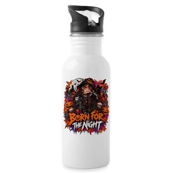 Halloween Anime Streetwear - Trinkflasche mit integriertem Trinkhalm - Weiß - Rechts
