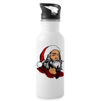 Weihnachten Jesu - Trinkflasche mit integriertem Trinkhalm - Weiß - Rechts