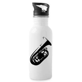 tuba - Trinkflasche mit integriertem Trinkhalm - Weiß - Rechts