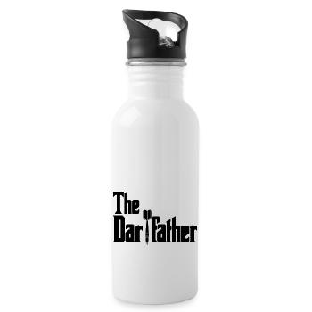 The Dartfather Dart Father - Darts Player Father's Day - Water bottle with straw - white - Right