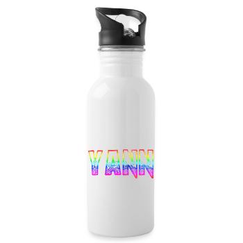 yann rs arc-en-ciel - Gourde avec paille intégrée - blanc - Droite