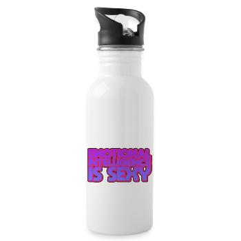 Emotional Intelligence Is Sexy 3 - Trinkflasche mit integriertem Trinkhalm - Weiß - Rechts