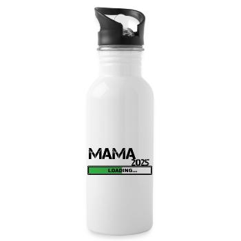 Je vais être maman en 2025 Chargement de la future maman en 2025 - Gourde avec paille intégrée - blanc - Droite