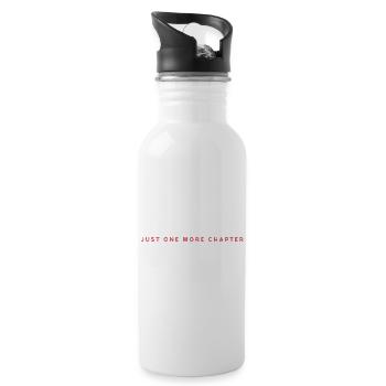 Just One More Chapter - Water bottle with straw - white - Right