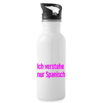 I only understand Spanish - Water bottle with straw - white - Right