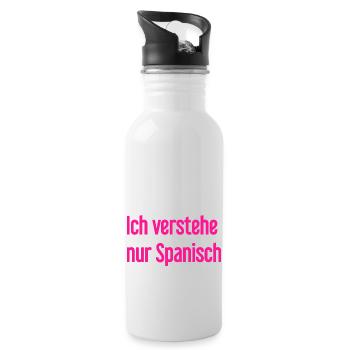 I only understand Spanish - Water bottle with straw - white - Right