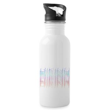 Schriftzug Biking - Trinkflasche mit integriertem Trinkhalm - Weiß - Rechts