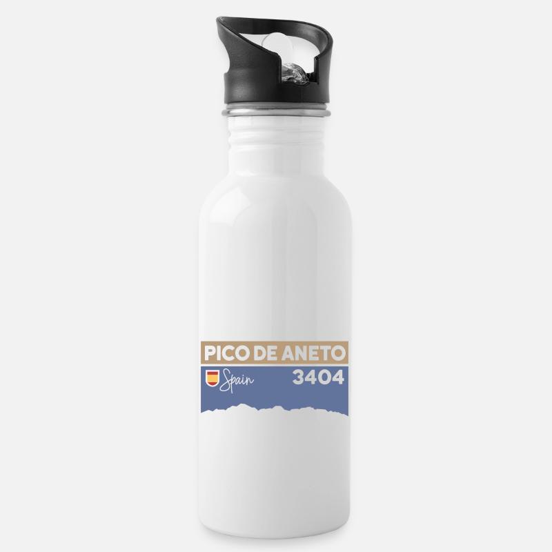 Pico de Aneto Climb High Tour Pyrénées Espagne - Gourde avec paille intégrée - blanc