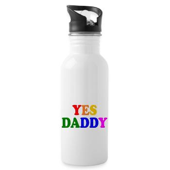 Yes daddy - Water bottle with straw - white - Right