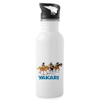 Yakari auf Ausritt - Trinkflasche mit integriertem Trinkhalm - Weiß - Rechts