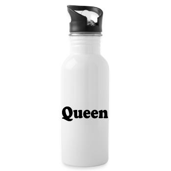 QUEEN - Trinkflasche mit integriertem Trinkhalm - Weiß - Rechts