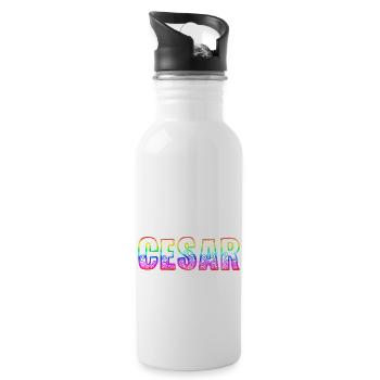 Cesar RS Arc-en-ciel - Gourde avec paille intégrée - blanc - Droite
