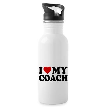 I love my coach - Gourde avec paille intégrée - blanc - Droite