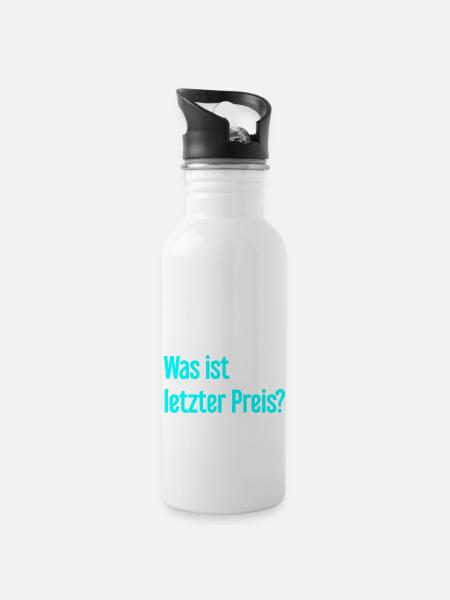 Was ist letzter Preis? - Trinkflasche mit integriertem Trinkhalm - Weiß