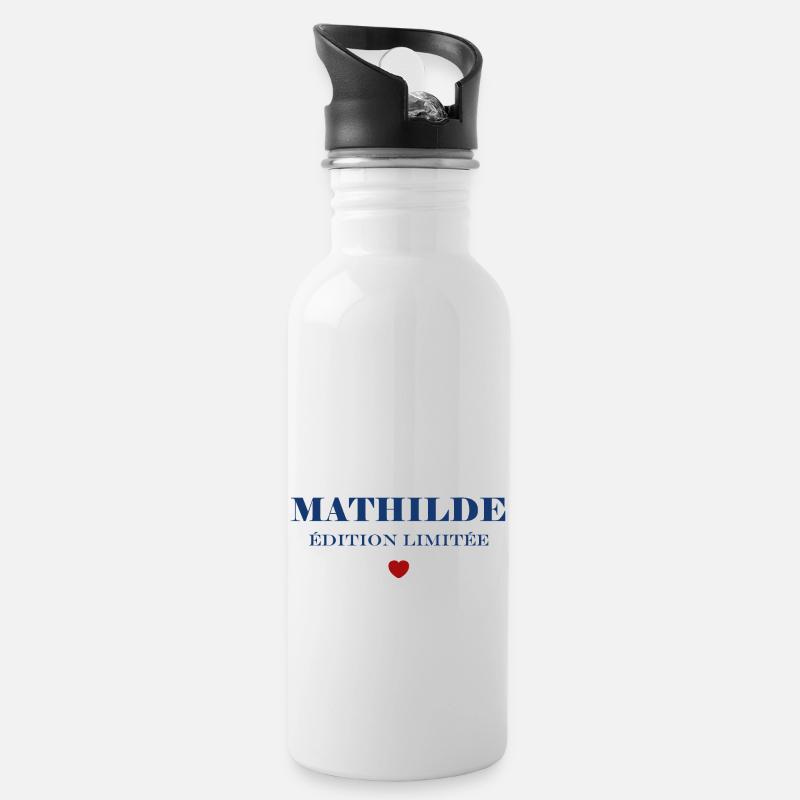 mathilde - Gourde avec paille intégrée - blanc