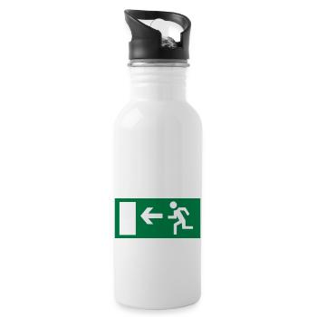 emergency exit - Water bottle with straw - white - Right