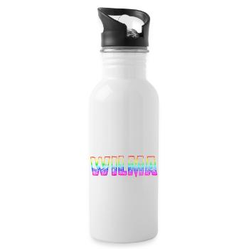 wilma rs regenbogen - Trinkflasche mit integriertem Trinkhalm - Weiß - Rechts