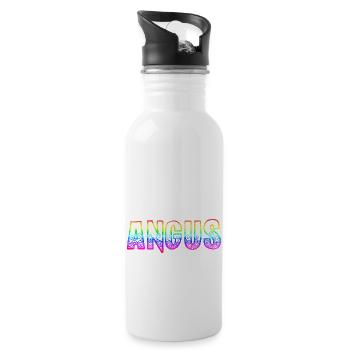 angus rs arc-en-ciel - Gourde avec paille intégrée - blanc - Droite