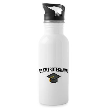 Elektrotechnik Studium Ausbildung - Trinkflasche mit integriertem Trinkhalm - Weiß - Rechts