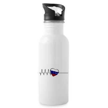 Russie Heartbeat - Gourde avec paille intégrée - blanc - Droite