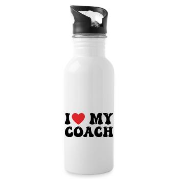 I love my coach - Gourde avec paille intégrée - blanc - Droite