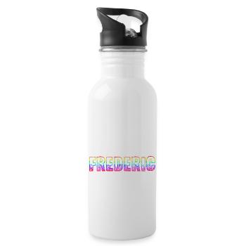 frederic rs arc-en-ciel - Gourde avec paille intégrée - blanc - Droite