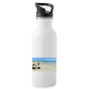 Coral Beach - Trinkflasche mit integriertem Trinkhalm - Weiß - Rechts